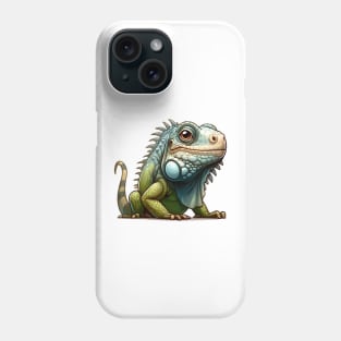 Elderly Iguana Illustration Phone Case