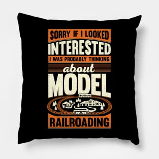 Funny Model Railroading Train Collector Gift Pillow