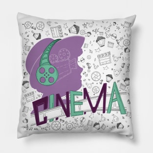 Cinema theme pattern Pillow