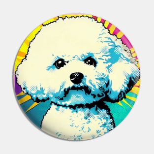 Bichon Frise pop art Pin