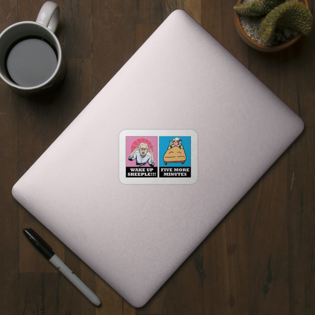 Ironic Wake Up Sheeple Design Wake Up Sheeple Sticker Teepublic