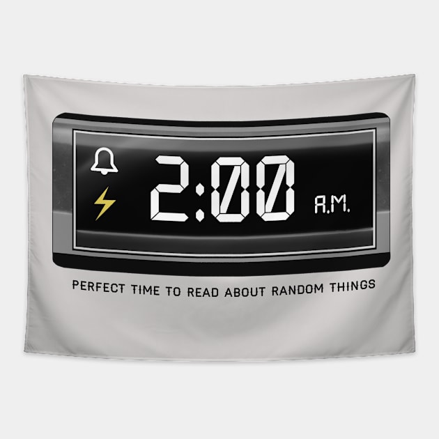 Perfect time to read about random things sarcasm quote Tapestry by Meakm