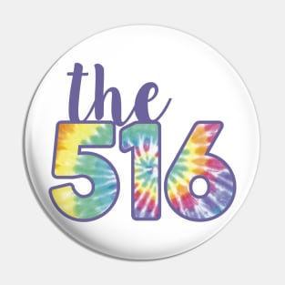 The 516 Area Code tie dye Pin