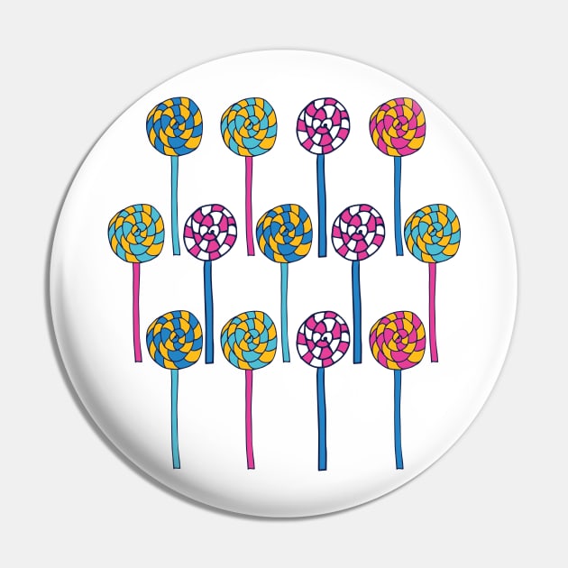 Cute Colorful Lollipop Pin by SWON Design