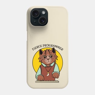 Fierce Programmer Cat Phone Case