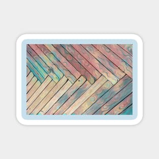 Abstract Swirled Bridge Planks Magnet