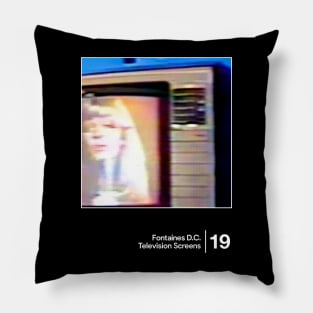 Fontaines D.C. - Television Screens / Minimalist Style Graphic Design Pillow