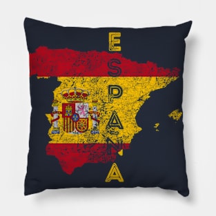 Espana Map and Spain Flag Souvenir Pillow