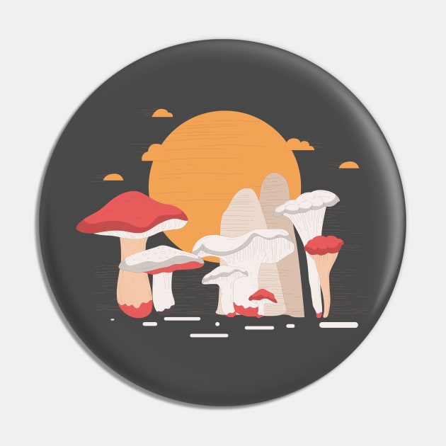 Mushroom Medley Pin by EdStark