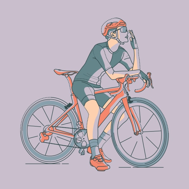 line art road bike rider by savya std22