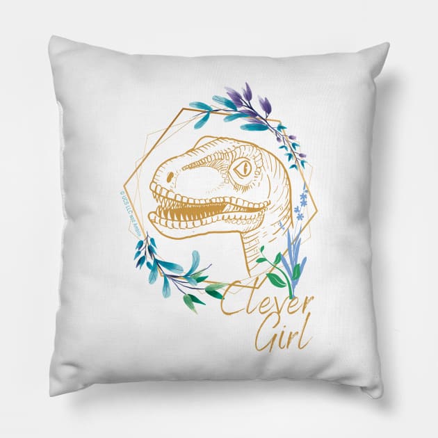 Clever Girl - Velociraptor Pillow by Jurassic Merch