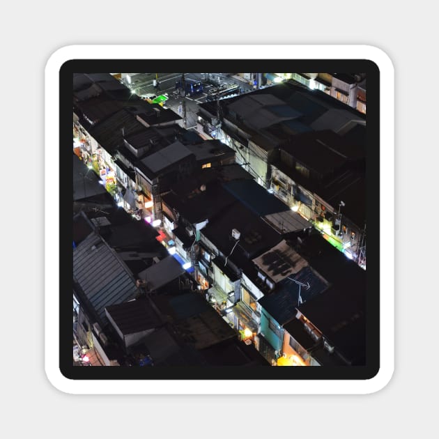 Shinjuku Golden Gai from above Magnet by Sampson-et-al