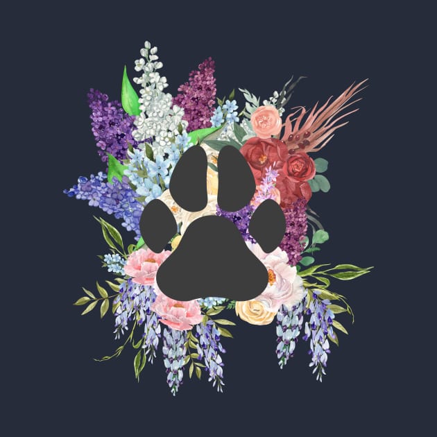Dog Paws and Flowers by Rainy Afternoon