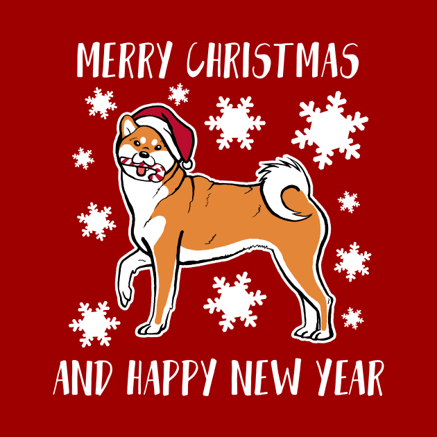 Merry christmas shibainu t-shirt by ZlaGo