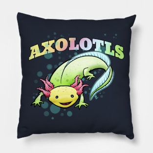 axolotls mascot Pillow