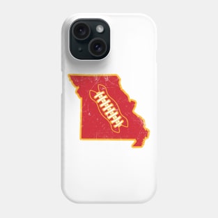 KC Missouri Retro Football - White Phone Case