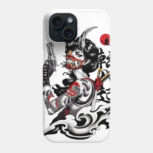 Cyberpunk Samurai Geisha Girl Urban Pop Art Phone Case