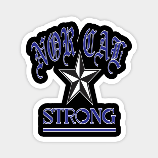 NOR CAL STRONG DESIGN #1-BLUE/WHITE BORDER Magnet