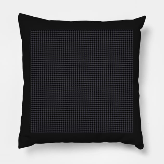 Black Forest Houndstooth Black and Grey Colors Pillow by suzyhager