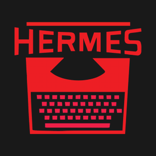 Hermes Typewriter Red Logotype T-Shirt