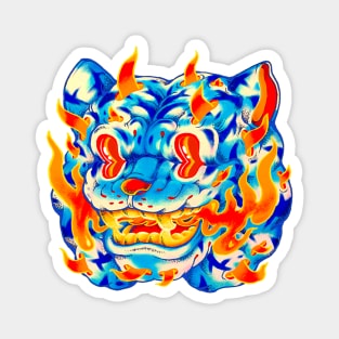 Frost Flame Tiger Magnet