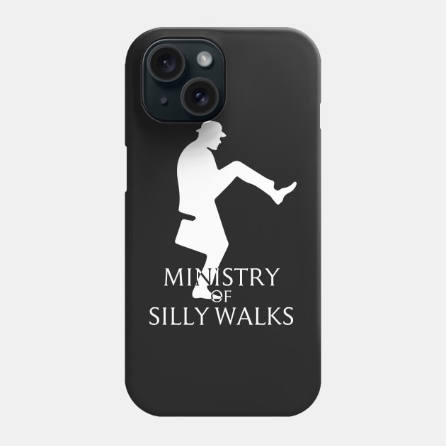 Ministry of Silly Walks white Phone Case by chillstudio
