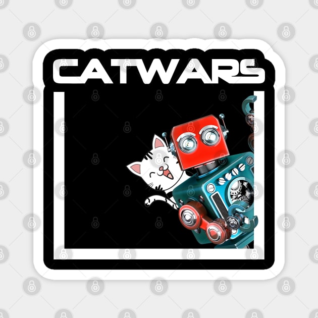 Cat Wars Magnet by Traditional-pct