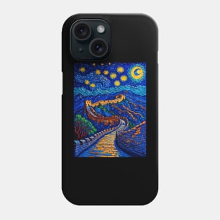 Great Wall in Starry Night Phone Case