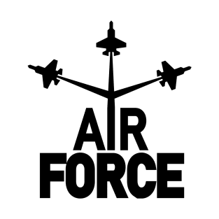 Air Force Black Jet Design T-Shirt