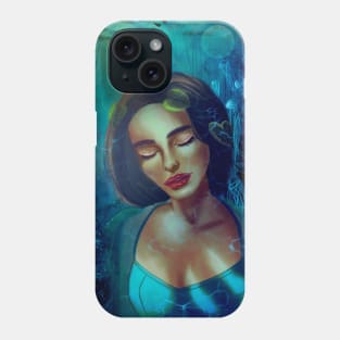 A girl in the see Phone Case