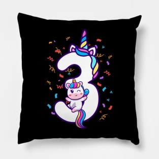 Funny Birthday Unicorn Pillow