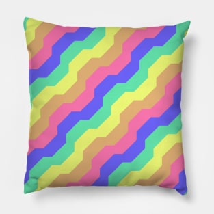Rainbow waves Pillow