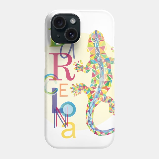 Barcelona City Lizard Phone Case by XOOXOO