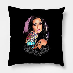 Bailey sarian suspish murder mystery makeup drawing Pillow