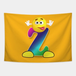 Letter Z Alphabet Smiley Monogram Face Emoji Shirt for Men Women Kids Tapestry