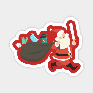 Santa Claus Coronavirus Magnet