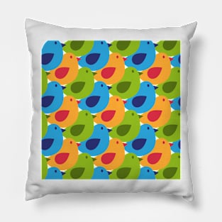 Coloured birds pattern Pillow