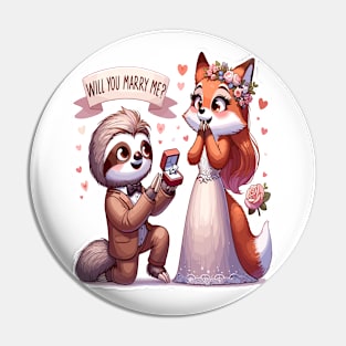 Enchanted Proposal, Sloth & Fox Love Pin