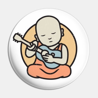 Buddhist Guitarist - Spiritual Band Musician Pin