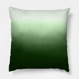 Boho Hunter Green & Tea Green Ombre Gradient Dip Dye Pillow