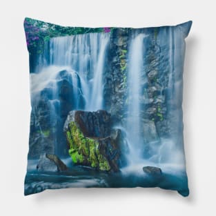 Waterfall landscape Pillow