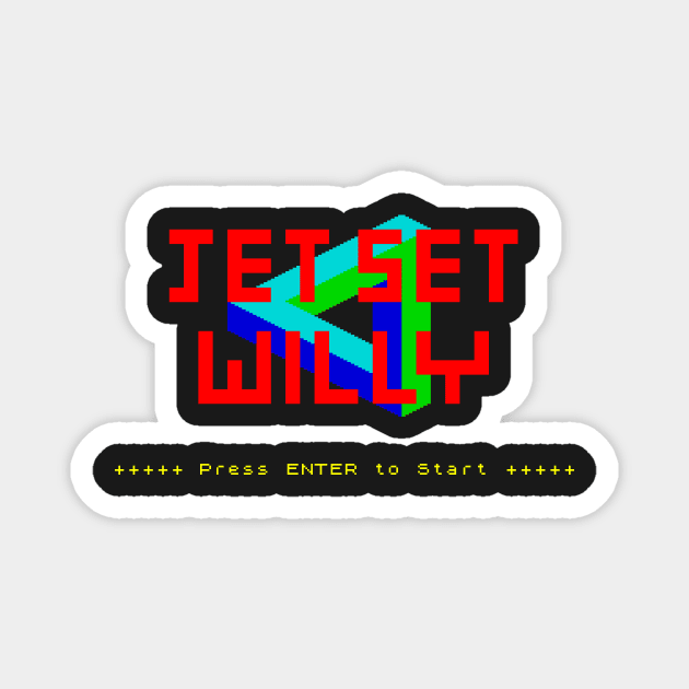 Jet Set Willy ZX Spectrum title Magnet by conform