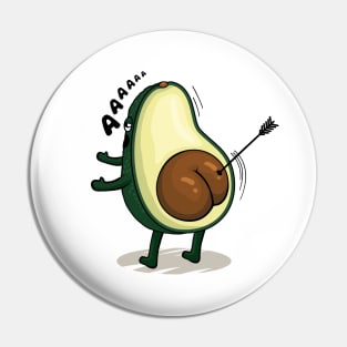 Avocado and arrow Pin