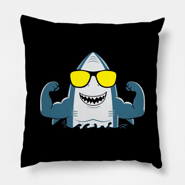 shark flex Pillow by janvimar