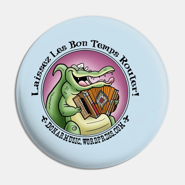 Cajun Gator With Accordion Pin by donar