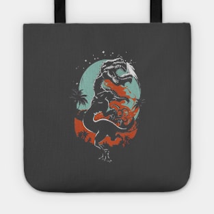 Mutant enigmatic fantasy silhouette T-rex Tote