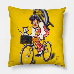 France Vintage Bicycle Poster Pillow