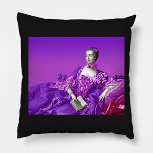 Madame de Pompadour in Pink and Purple Pillow