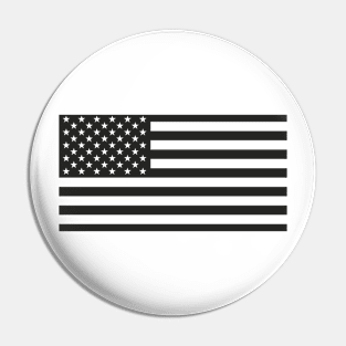 Transparent Black USA Flag Pin