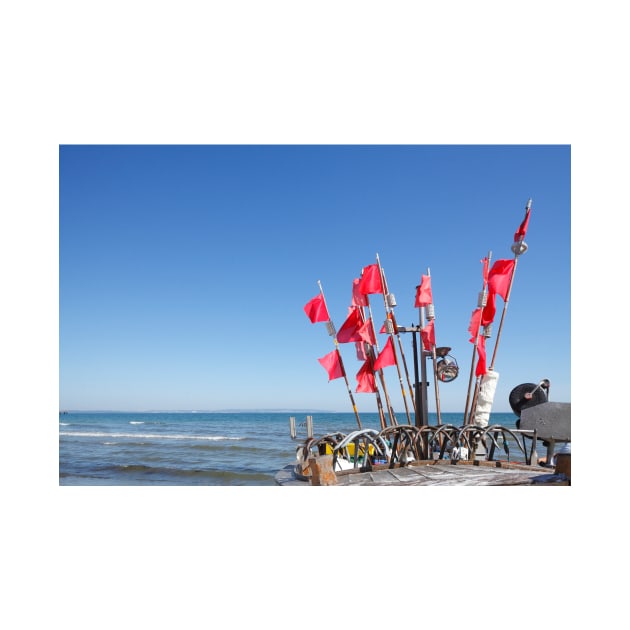 Fishing boat, beach, Binz, Ruegen, Mecklenburg-Western Pomerania, Germany by Kruegerfoto